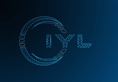 IYL düşük poli harfli logo vektör tasarımı. IYL düşük poli logo tasarımı. Düşük polyester logo.