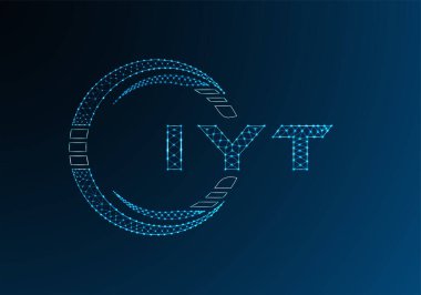 IYT düşük poli harfli logo vektör tasarımı. IYT düşük polyester logo tasarımı. Düşük polyester logo.