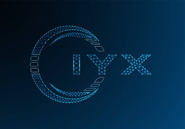 IYX düşük poli harfli logo vektör tasarımı. IYX düşük poli logo tasarımı. Düşük polyester logo.
