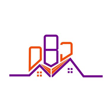 OBJ Real State logo tasarımı, OBJ basit ve modern logo. OBJ lüks alfabe tasarımı  