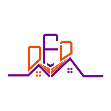 OFD Real State logo tasarımı, OFD basit ve modern logo. OFD lüks alfabe tasarımı  