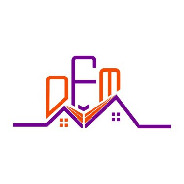 OFM Real State logo tasarımı, OFM basit ve modern logo. OFM lüks alfabe tasarımı  