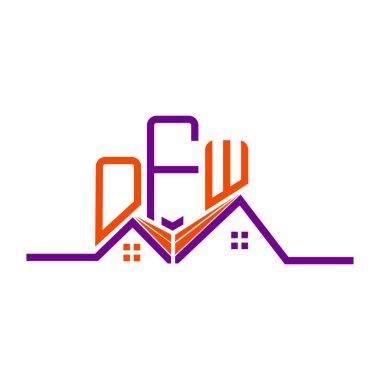 OFW Real State logo tasarımı, OFW basit ve modern logo. OFW lüks alfabe tasarımı  