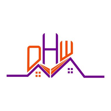 OHW Real State logo tasarımı, OHW basit ve modern logo. OHW lüks alfabe tasarımı  