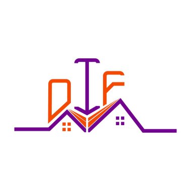 OIF emlak logosu tasarımı, OIF basit ve modern logo. Oif lüks alfabe tasarımı  