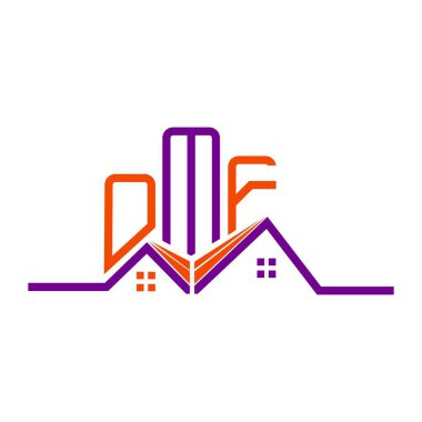 OMF Real State logo tasarımı, OMF basit ve modern logo. OMF lüks alfabe tasarımı  