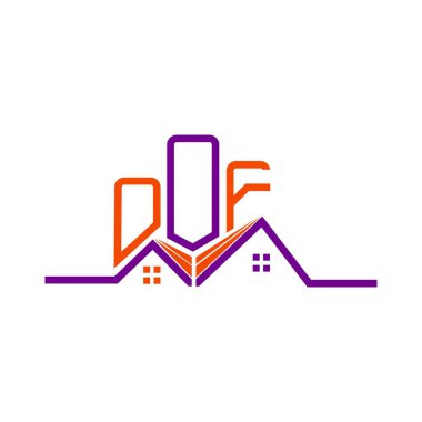 OOF Real State logo tasarımı, OOF basit ve modern logo. Lüks alfabe dizaynı  