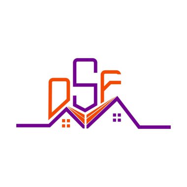 OSF Real State logo tasarımı, OSF basit ve modern logo. OSF lüks alfabe tasarımı  