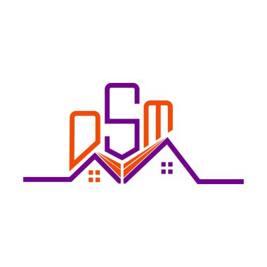 OSM Real State logo tasarımı, OSM basit ve modern logo. OSM lüks alfabe tasarımı  