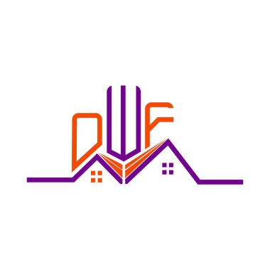 OWF Real State logo tasarımı, OWF basit ve modern logo. OWF lüks alfabe tasarımı  