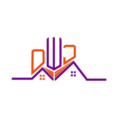 OWJ Real State logo tasarımı, OWJ basit ve modern logo. OWJ lüks alfabe tasarımı  