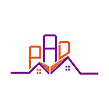 PAD emlak logosu tasarımı, PAD basit ve modern logo. PAD lüks alfabe tasarımı  