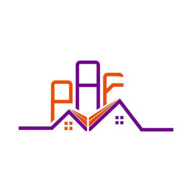 PAF emlak logosu tasarımı, PAF basit ve modern logo. PaF lüks alfabe tasarımı  