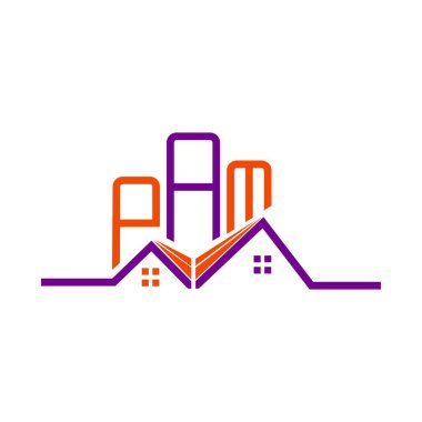 Pam Real State logosu tasarımı, Pam basit ve modern logosu. Pam lüks alfabe tasarımı  