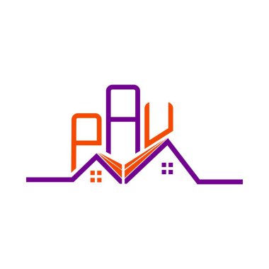 PAU emlak logosu tasarımı, PAU basit ve modern logo. PaU lüks alfabe tasarımı  