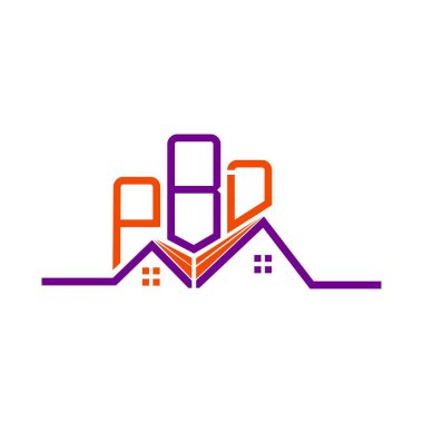 PBD Real State logo tasarımı, PBD basit ve modern logo. PBD lüks alfabe tasarımı  
