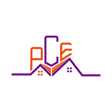 PCE Real State logo tasarımı, PCE basit ve modern logo. PCE lüks alfabe tasarımı  