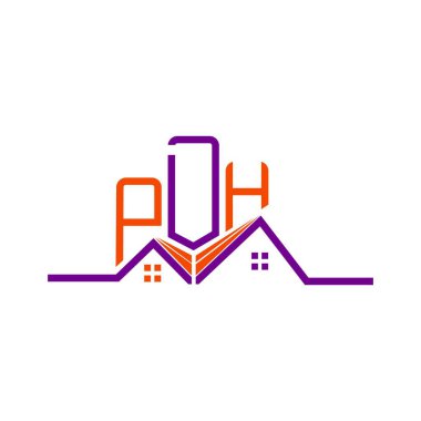PDH Real State logo tasarımı, PDH basit ve modern logo. PDH lüks alfabe tasarımı  