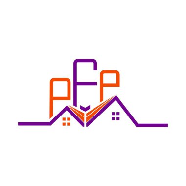 PFP Real State logo tasarımı, PFP basit ve modern logo. PFP lüks alfabe tasarımı  