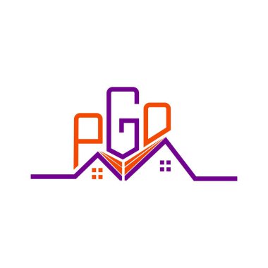 PGO Real State logo tasarımı, PGO basit ve modern logo. PGO lüks alfabe tasarımı  