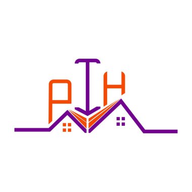PIH Real State logo tasarımı, PIH basit ve modern logo. PIH lüks alfabe tasarımı  