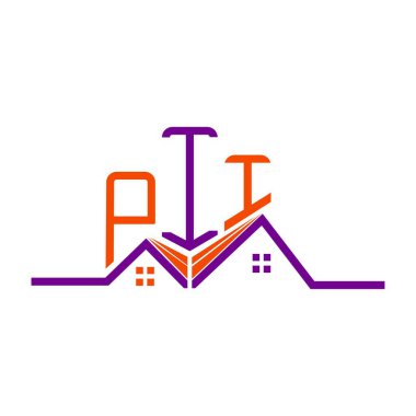 PII Real State logo tasarımı, PII basit ve modern logo. Lüks alfabe dizaynı  