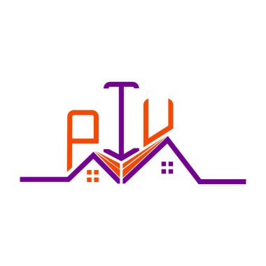 PIU Real State logo tasarımı, PIU basit ve modern logo. PIU lüks alfabe tasarımı  