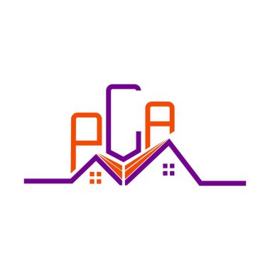 PLA emlak logosu tasarımı, PLA basit ve modern logo. PLA lüks alfabe tasarımı  