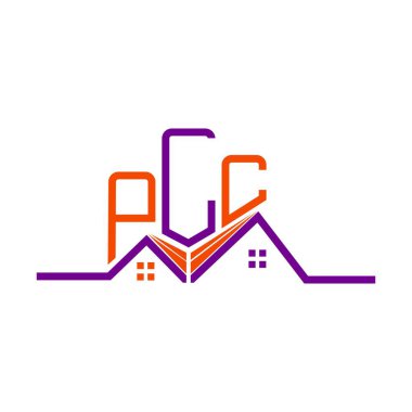 PLC Real State logo tasarımı, PLC basit ve modern logo. PLC lüks alfabe tasarımı  