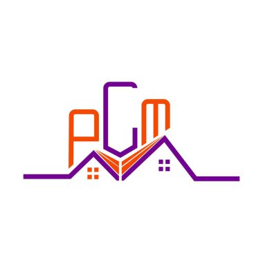 PLM Real State logo tasarımı, PLM basit ve modern logo. PLM lüks alfabe tasarımı  