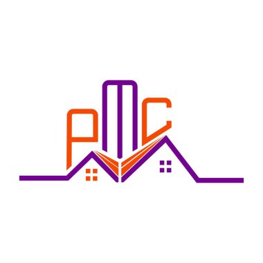PMC Real State logo tasarımı, PMC basit ve modern logo. PMC lüks alfabe tasarımı  