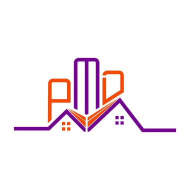 PMD Real State logo tasarımı, PMD basit ve modern logo. PMD lüks alfabe tasarımı  