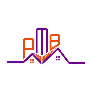 PMB Real State logo tasarımı, PMB basit ve modern logo. PMB lüks alfabe tasarımı  