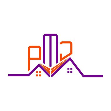 PMJ Real State logo tasarımı, PMJ basit ve modern logo. PMJ lüks alfabe tasarımı  