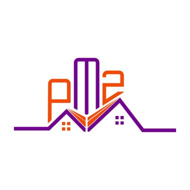 PMZ Real State logo tasarımı, PMZ basit ve modern logo. PMZ lüks alfabe tasarımı  