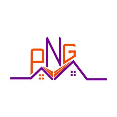 PNG Real State logo tasarımı, PNG basit ve modern logo. PNG lüks alfabe tasarımı  