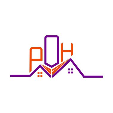 POH Emlak logosu tasarımı, POH basit ve modern logosu. POH lüks alfabe tasarımı  