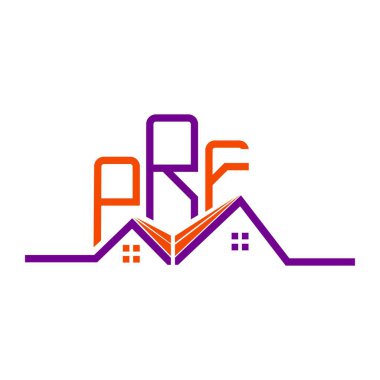 PRF Real State logo tasarımı, PRF basit ve modern logo. PRF lüks alfabe tasarımı  