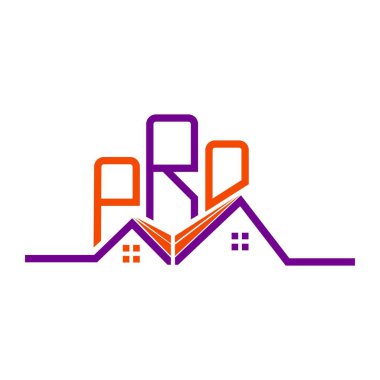 PRO Real State logo tasarımı, PRO basit ve modern logo. PRO lüks alfabe tasarımı  