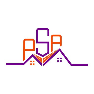 PSA Emlak Tasarımı, PSA basit ve modern logo. PSA lüks alfabe tasarımı  