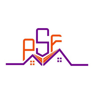 PSF Real State logo tasarımı, PSF basit ve modern logo. PSF lüks alfabe tasarımı  