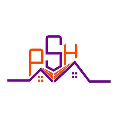 PSH Real State logo tasarımı, PSH basit ve modern logo. PSH lüks alfabe tasarımı  
