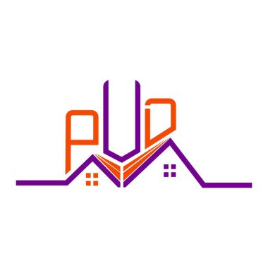 PUD emlak logosu tasarımı, PUD basit ve modern logo. PUD lüks alfabe tasarımı  
