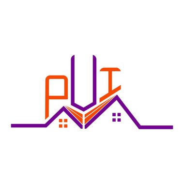 PUI Real State logo tasarımı, PUI basit ve modern logo. PUI lüks alfabe tasarımı  