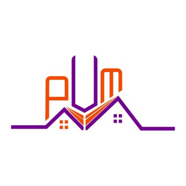 PUM Real State logo tasarımı, PUM basit ve modern logo. PUM lüks alfabe tasarımı  