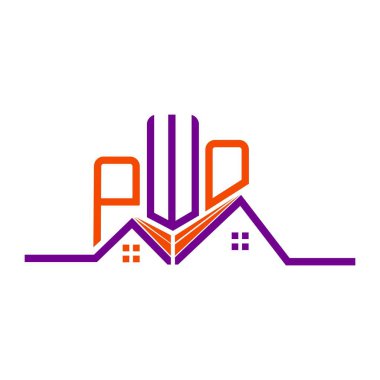 PWO Real State logo tasarımı, PWO basit ve modern logo. PWO lüks alfabe tasarımı  