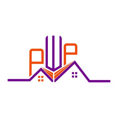 PWP Real State logo tasarımı, PWP basit ve modern logo. PWP lüks alfabe tasarımı  