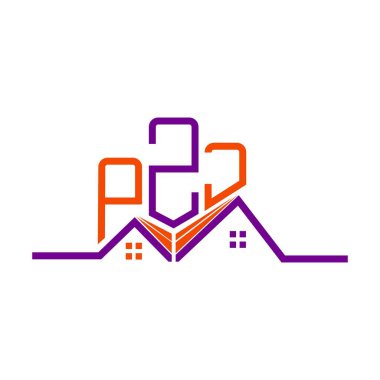 PZJ Real State logo tasarımı, PZJ basit ve modern logo. PZJ lüks alfabe tasarımı  