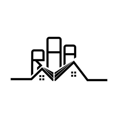 RAA Real State logo tasarımı, RAA basit ve modern logosu. RAA lüks alfabe tasarımı  