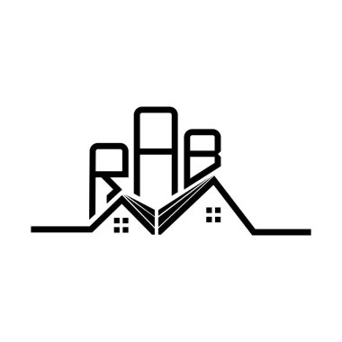 RAB Real State logo tasarımı, RAB basit ve modern logo. RAB lüks alfabe tasarımı  